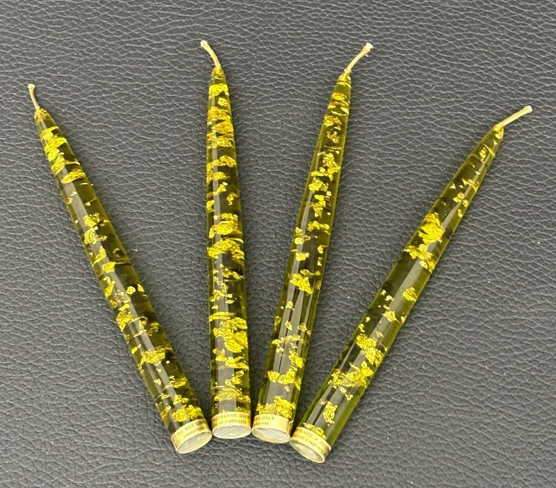 lot 106 image: Four Decorative Vintage Faux Candles with Golden Flecks