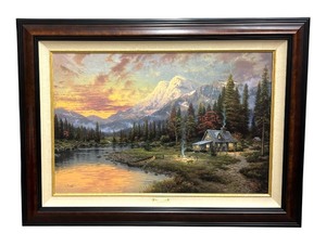 lot 33 image: Evening Majesty Limited Edition Print on Canvas by Thomas Kinkade