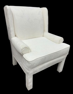 lot 9 image: Stylish Design Studios South Vintage Custom Built Upholstered Accent Chair
