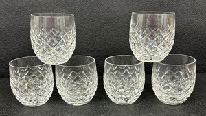 lot 34 image: Set of Six Elegant Waterford Powerscourt Crystal Lowball Glasses  Waterford Crystal Old Fashion Powerscourt