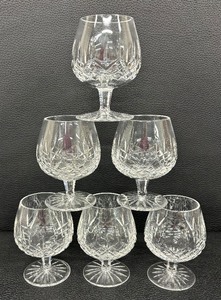 lot 81 image: (6) Waterford Crystal Lismore Brandy Balloon Glasses  Waterford Crystal Lismore Brandy Snifters