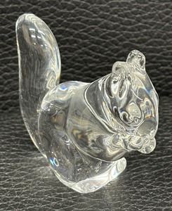 lot 105 image: Hadeland Norway Art Glass Squirrel Figurine  Hadeland Glassworks of Norway Large Glass Squirrel Figurine