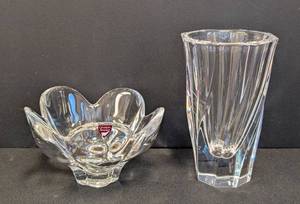 lot 69A image: Orrefors Crystal Bowl and Vase