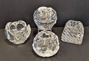 lot 165 image: Kosta Boda and Royal Copenhagen Crystal Votive Holders