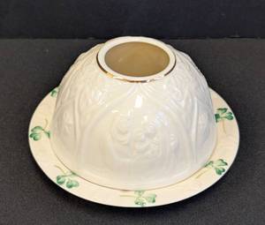 lot 167 image: Belleek Porcelain Nativity Votive Holder