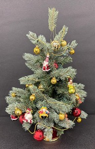 lot 161 image: Festive Christopher Radko Faux Christmas Tree Adorned with Christopher Radio Ornaments