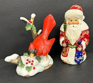 lot 120A image: Andrea by Sadek Cardinal and Cepzueb Santa Figurines