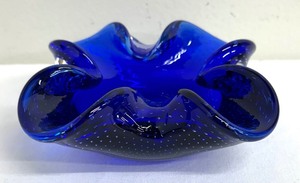 lot 51 image: Cobalt Blue Magnor of Norway Controlled Bubble Bowl