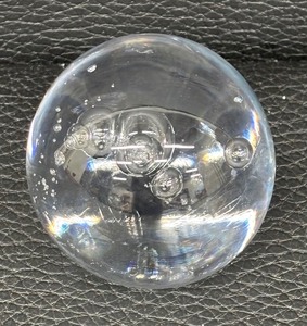 lot 201 image: Beautiful Controlled Bubble Art Glass Paperweight by Sault