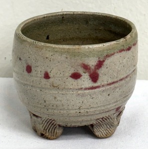 lot 224 image: Petite Footed Artisan Crafted Pottery Vase by Lucy