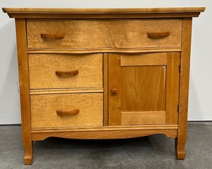 lot 35A image: Beautiful Antique Birds Eye Maple Cabinet