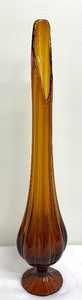 lot 75A image: Mid Century Amber Colored Swung Glass Vase