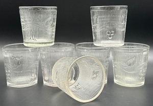 lot 85F image: Antique EAPG Flint Glass Bellflower Pattern Banded Rib Tumblers - Set of Seven