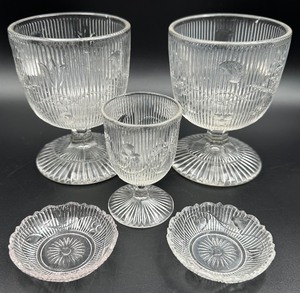lot 145F image: Antique EAPG Flint Glass Bellflower Pattern Assortment of Lovely Pieces