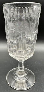 lot 16F image: Antique EAPG Flint Glass Bellflower Pattern Celery Vase - Hand Cut - Circa 1800s