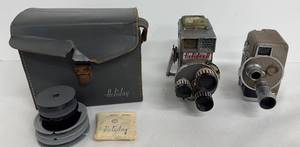 lot 150A image: Vintage Revere 8 and Mansfield Holiday II Cine Cameras with Accessories