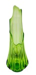 Vintage MCM LE Smith Lime Green Swung Ribbed Vase 20”