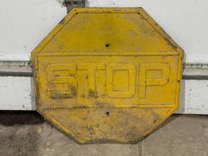 lot 25 image: Vintage Stop Sign 24 x 24