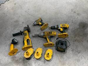 lot 42 image: DeWalt 18Volt Cordless Tools With Charger & 3 Batteries