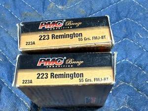 lot 72 image: 2 Boxes PMC Bronze 223 REM Shells