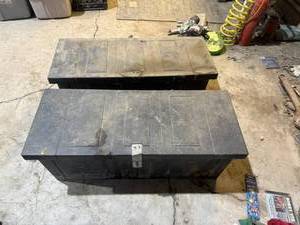 lot 94 image: 2 Plastic Tool Boxes & Contents 14 x 34 x 13 Tall