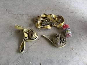 lot 165 image: Tow Strap, Ratchet Straps & Bungee Cords