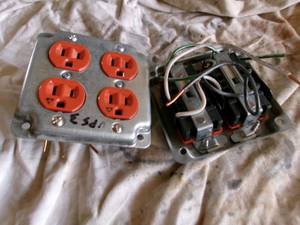 lot 40 image: 110Volt Double Outlets & Metal Covers