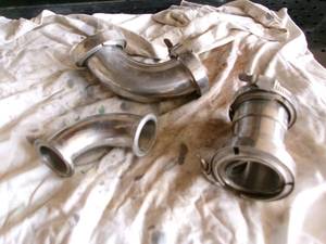 lot 43 image: 2 Stainless Steel Pipe Fittings
