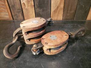 lot 7 image: Two Large Pullys In Good Condition