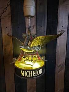 lot 33 image: Lighted Hanging Michelob Light