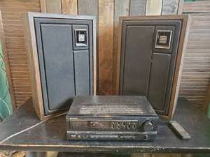 lot 38 image: Optimus Professional Series Stereo Receiver and Allegro Speakers