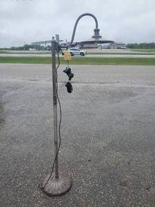 lot 46 image: Awesome outdoor Lamp on Post with Bear Dcor