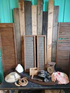 lot 72 image: Misc Lot of mixed Items Floor Grates Light Fixtures and More