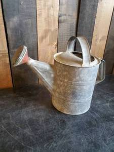 lot 106 image: Vintage Watering Can with Spout and Copper Nozzle