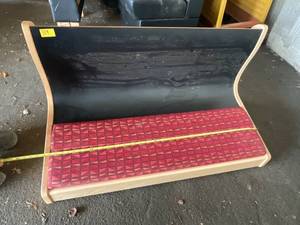 Red pattern and Black Medium Booth Without stand 44 1/4 L x 22 H
