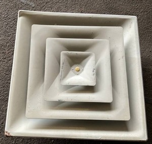 lot 1141 image: Steel Louvered Diffuser 24 x 24 x 6