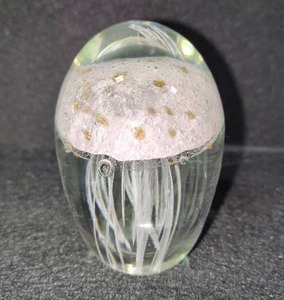 lot 49 image: Blown Glass Jellyfish Paperweight
