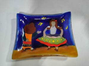 lot 54 image: Fused Glass Trinket Dish