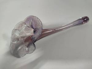 lot 30 image: Blown Art Glass Floral Vase