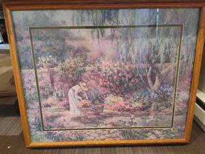 lot 83 image: Barbara Mock Her Garden Framed Art