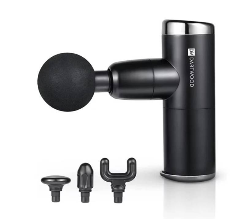 lot 933 image: Dartwood Deep Tissue Mini Massage Gun - Quiet and Portable Handheld Massager for Treating Muscle Soreness, Back Pain and Body Ache