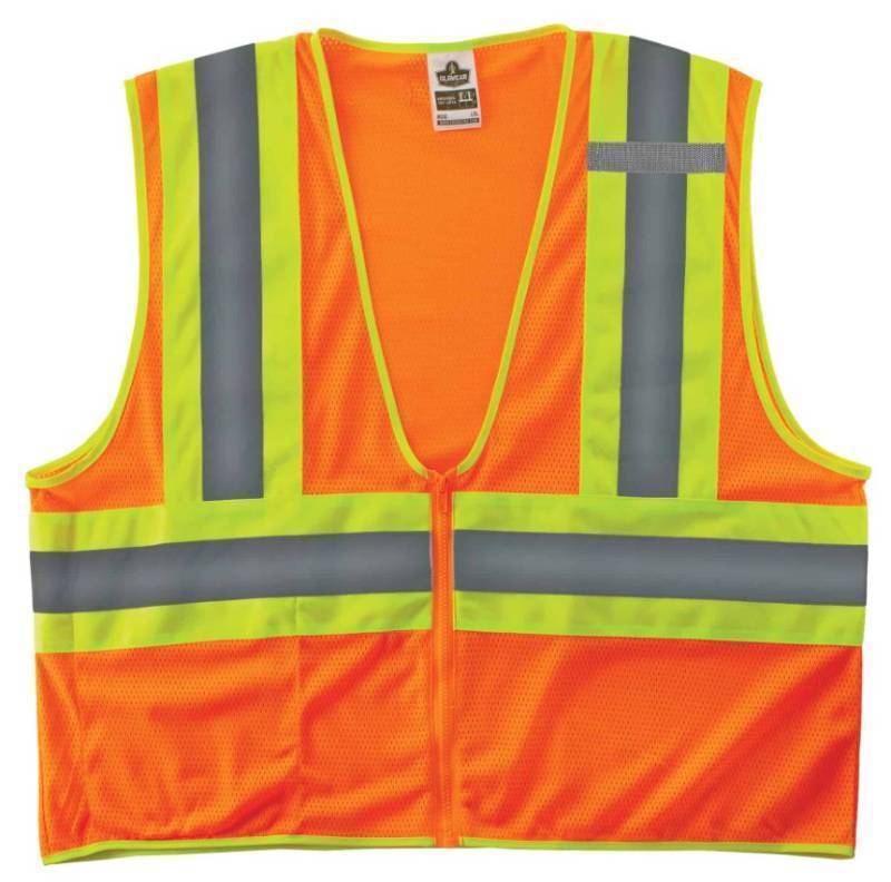 lot 835 image: NEW Ergodyne GloWear 8229Z Two-Tone Hi-Vis Safety Vest - Type R, Class 2, Zipper, Economy - ORANGE - 2XL3XL