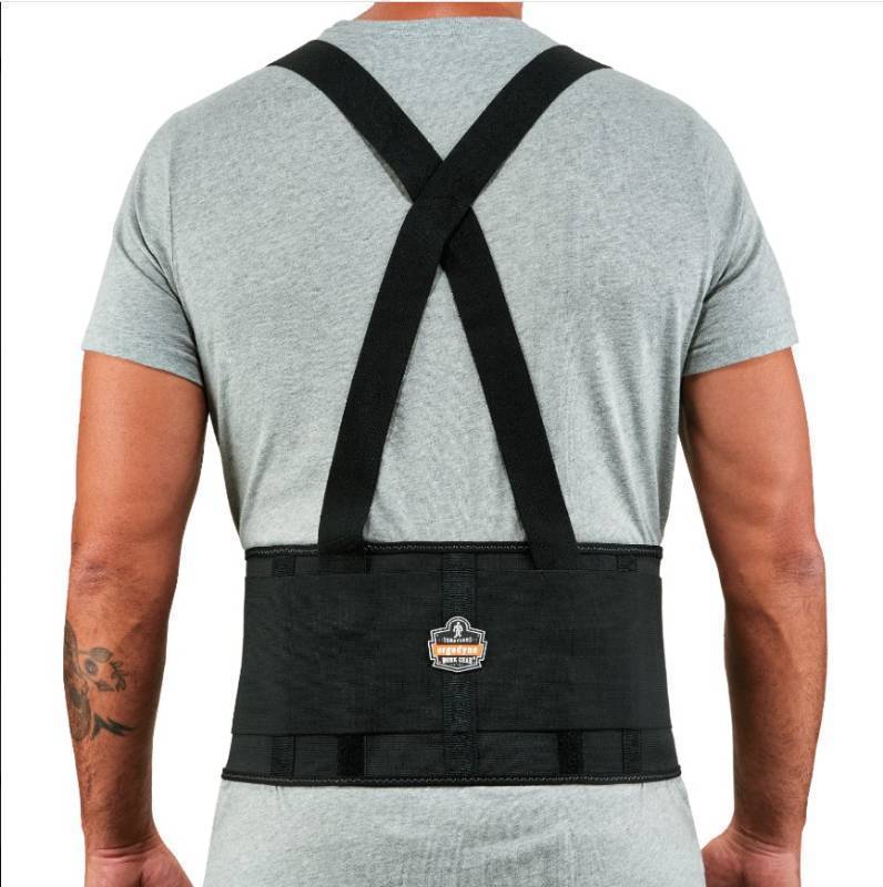 lot 713 image: NEW Ergodyne ProFlex 1650 Elastic Back Support Brace - Black , MEDIUM