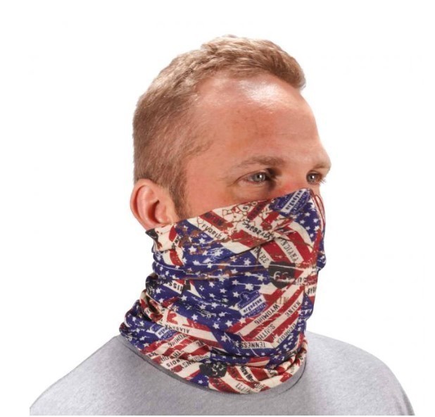 lot 725 image: NEW Pair of Ergodyne Chill-Its 6485 Multi-Band - Stars and Stripes - Be Tenacious