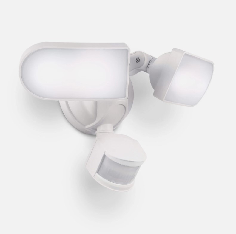 lot 754 image: NEW Wasserstein Wired Smart Floodlight - Motion Sensor and Timer Control (White)