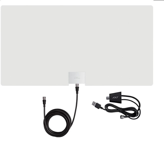 lot 198 image: NEW Mohu Leaf 65 Indoor Amplified HDTV Antenna - 2 Pack