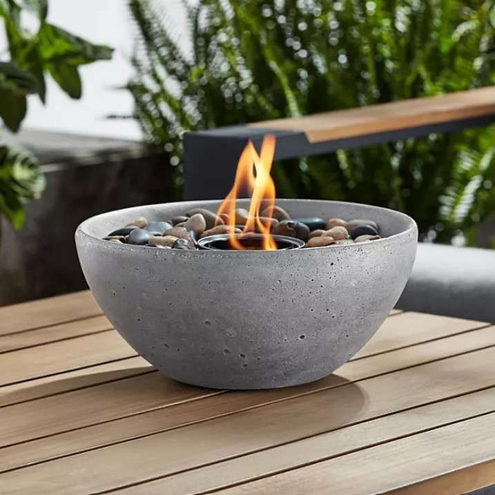 lot 132 image: NEW Members Mark Table Top Fire Bowl - Light Grey