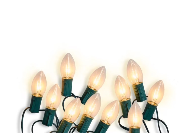 lot 359 image: NEW 2 Pack of Holiday Living 25-Count 24-ft White Incandescent Plug-In Christmas String Lights