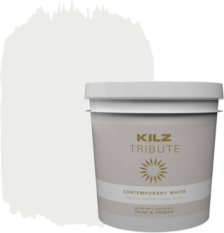 lot 368 image: NEW KILZ Tribute Interior Eggshell Paint, 2-Gallon, Contemporary White