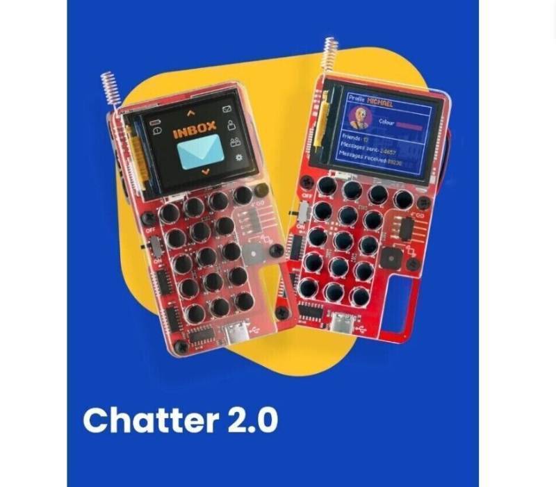 lot 382 image: CircuitMess CHATTER 2.0 STEM Starter Kit Texting 2 Device BRAND NEW